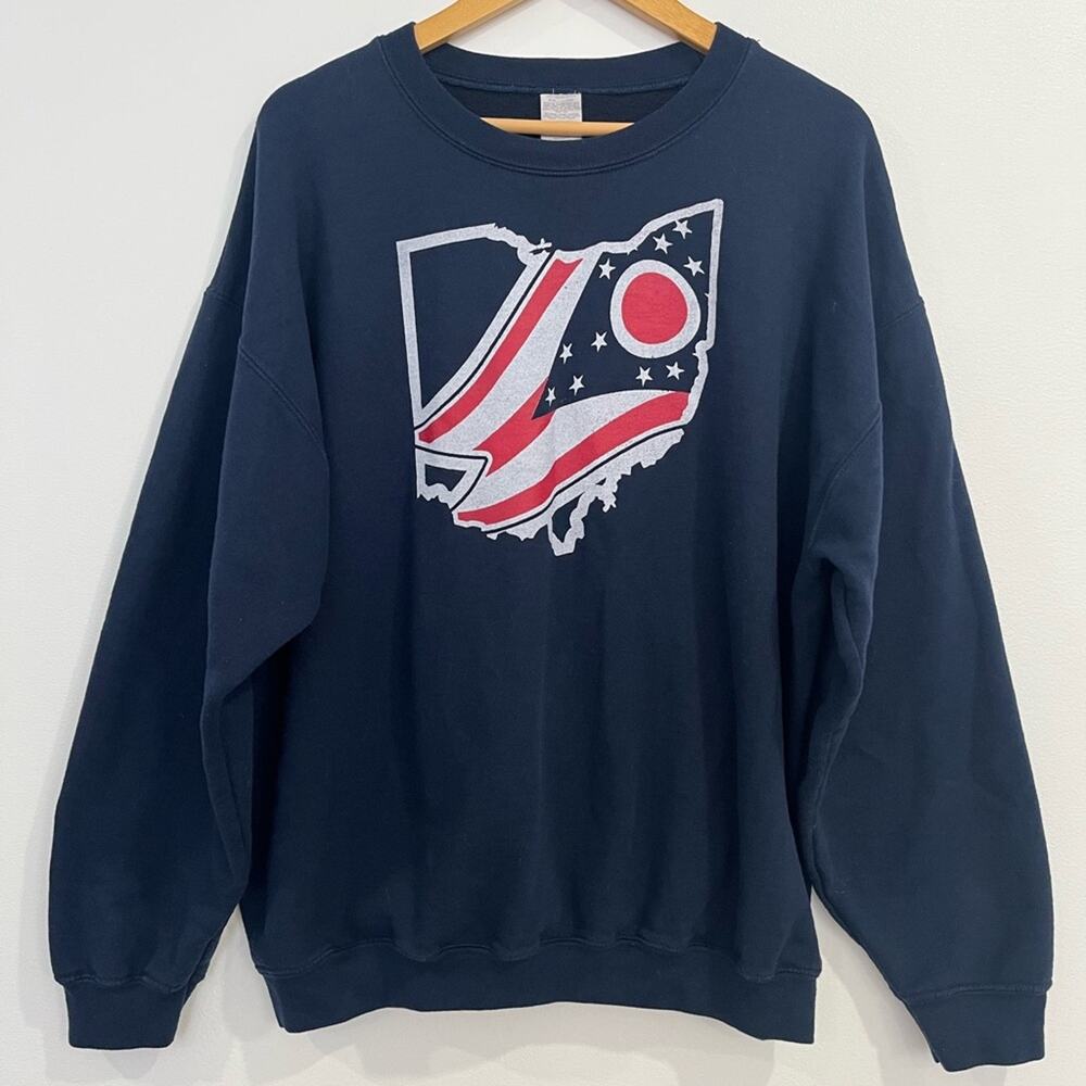 Ohio State Flag Gildan Crewneck Sweatshirt XL‎